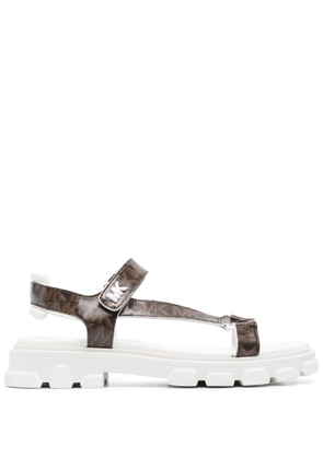 Michael Michael Kors monogram-print leather sandals - Brown