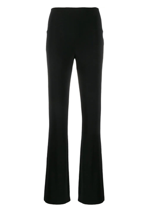 Norma Kamali high waisted straight-leg trousers - Black