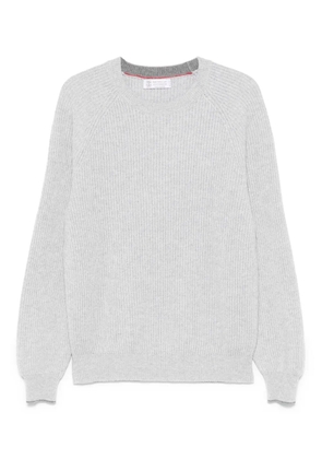 Brunello Cucinelli ribbed-knit jumper - Grey