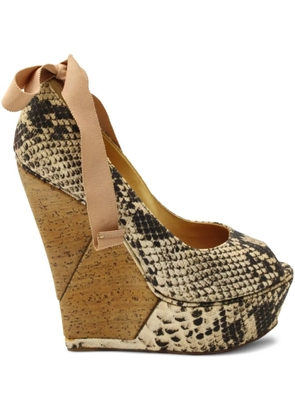 Lanvin Pre-Owned platform wedge pumps - Brown