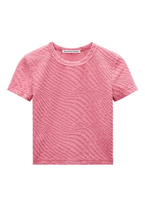Alexander Wang logo-embossed T-shirt - Pink