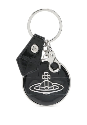Vivienne Westwood Orb-appliqué keyring - Black