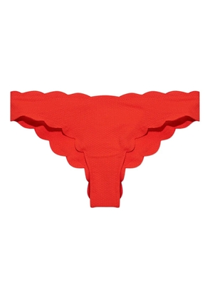 Marysia scalloped-edge bikini bottom - Red