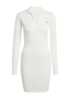 adidas v-neck midi dress - White