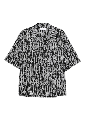 Alexander McQueen crystal-pattern short-sleeve shirt - Black
