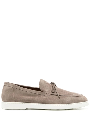 Doucal's penny-slot suede loafers - Brown