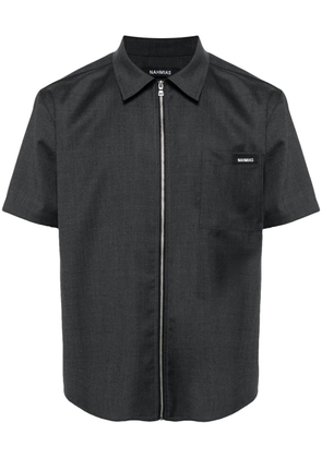 Nahmias zip-fastening wool shirt - Grey
