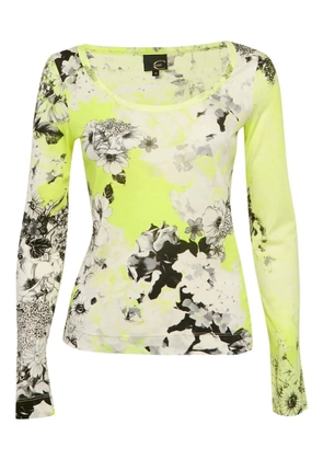 Just Cavalli Vintage pre-owned floral print knit top - Yellow
