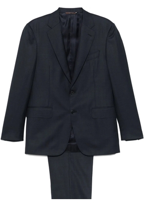 Canali checked suit - Blue