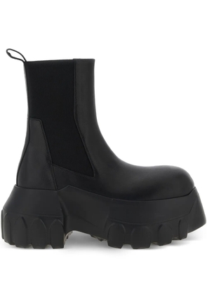 Rick Owens elastic-detail leather ankle boots - Black