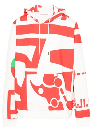 Walter Van Beirendonck Dawleetoo cotton hoodie - White