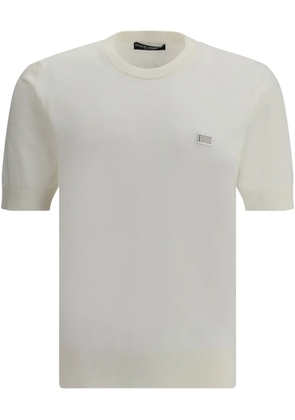 Dolce & Gabbana logo-plaque t-shirt - White