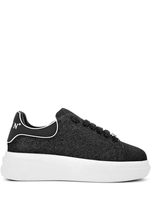 Philipp Plein glitter low-top sneakers - Black