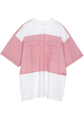 Yoshiokubo Stripe Patch t-shirt - Red