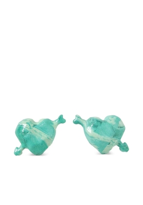 Sunnei heart-shaped earrings - Green