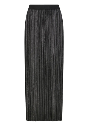 Rosetta Getty sheer plissé skirt - Black