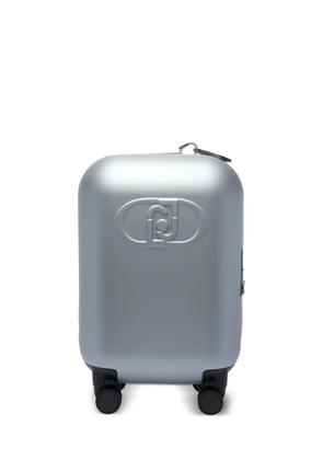 LIU JO logo-plaque four-wheel trolley luggage - Silver