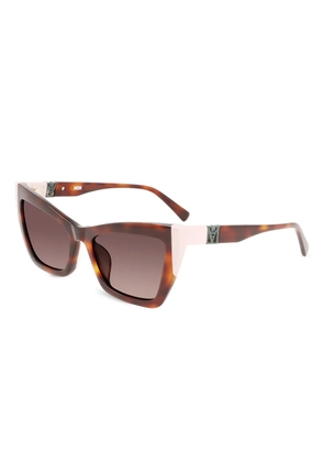 MCM tortoiseshell pink-detail sunglasses - Brown