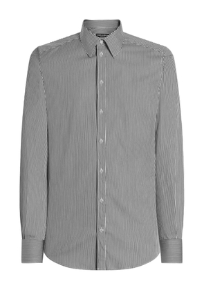 Dolce & Gabbana striped long-sleeve shirt - Black
