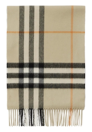 Burberry check cashmere scarf - Neutrals