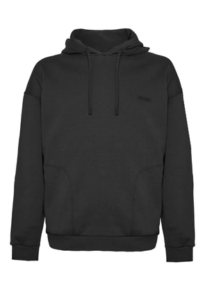 Zegna drawstring hoodie - Black