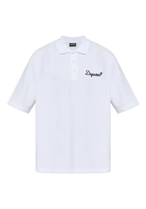 DSQUARED2 logo-embroidered polo shirt - White