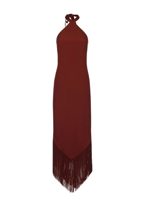 Taller Marmo halter-neck fringe dress - Red