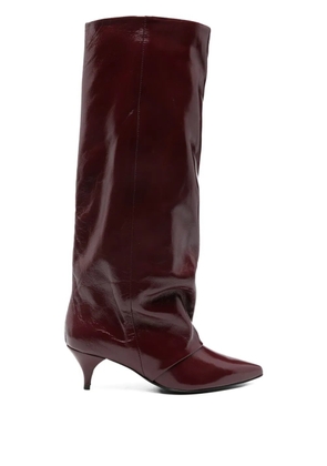 ALCHIMIA 60mm leather boots - Red