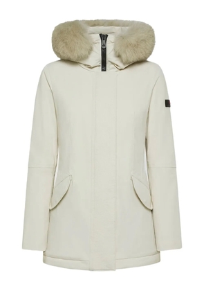 Peuterey fur-trim hooded jacket - Neutrals