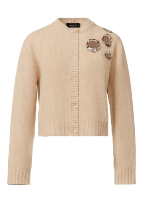 Fabiana Filippi crystal-embellished cardigan - Neutrals