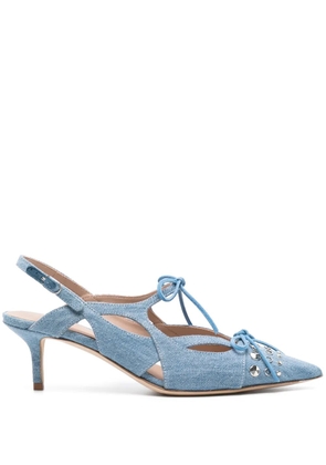 Scarosso x Paula Cademartori Blazing 60mm denim pumps - Blue