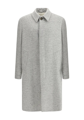 Lardini herringbone single-breasted coat - Grey