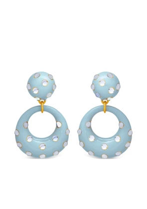 Oscar de la Renta stones round earrings - Blue