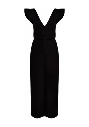 Proenza Schouler Mariam V-neck midi dress - Black