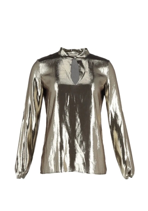 Lanvin Pre-Owned metallic long-sleeve blouse - Gold