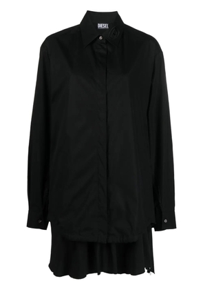 Diesel extra-fabric-detail shirt - Black