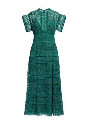 Elie Saab macramé midi dress - Green