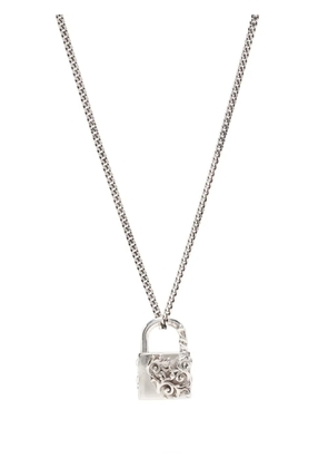 Emanuele Bicocchi Small arabesque padlock necklace - Silver