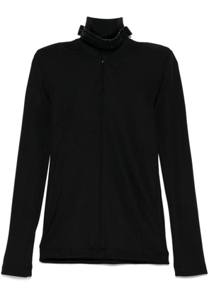 Toga Glossy rib top - Black