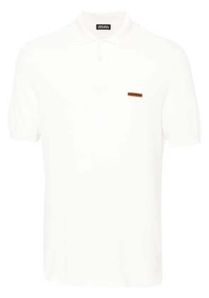 Zegna piqué cotton polo shirt - White