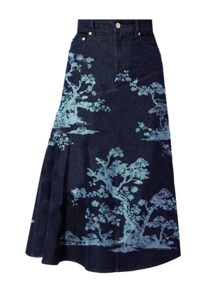 ERDEM denim midi skirt - Blue