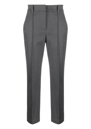 Brunello Cucinelli pleated cropped trousers - Grey