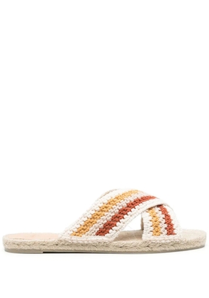 Castañer crossover-strap raffia espadrilles - Neutrals