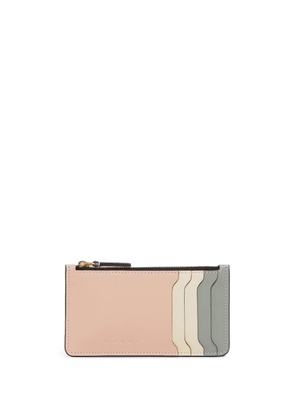 Marni embossed-logo cardholder - Pink