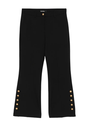 Cambio button-detailed flared trousers - Black