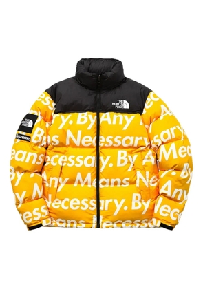 Supreme x The North Face lettering-print padded jacket - Yellow