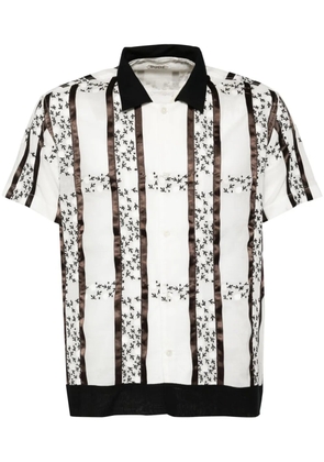 BODE lattice sprig short-sleeved shirt - White