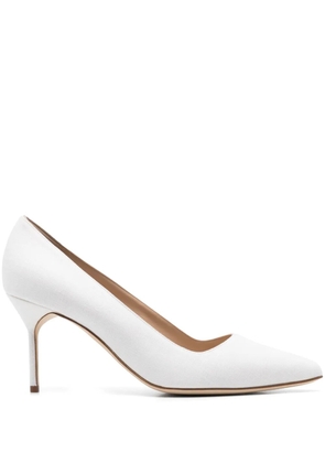 Manolo Blahnik 70mm BB pumps - White