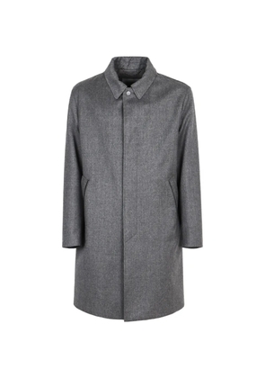 Canali classic collar buttoned coat - Grey