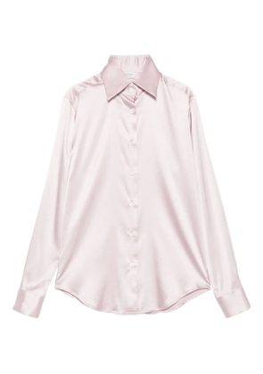 Mazzarelli long-sleeve silk-blend shirt - Pink